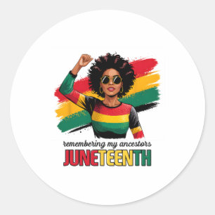 Black History Month Afroamerikaner Juneteenth Gi Runder Aufkleber
