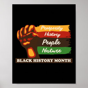 Black History Month Afroamerikanischer Stolz Faust Poster