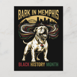 Black History Month American Bulldog Cultural Art Postkarte