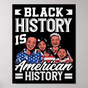 Black History Month Amerika Flagge Amerikanisch Poster