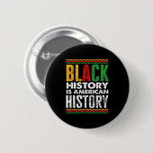 Black History Month Amerikanischer Afrikaner Button (Vorne & Hinten)