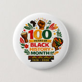 Black History Month Anniversary Button (Vorderseite)