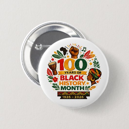 Black History Month Anniversary Button (Vorne & Hinten)