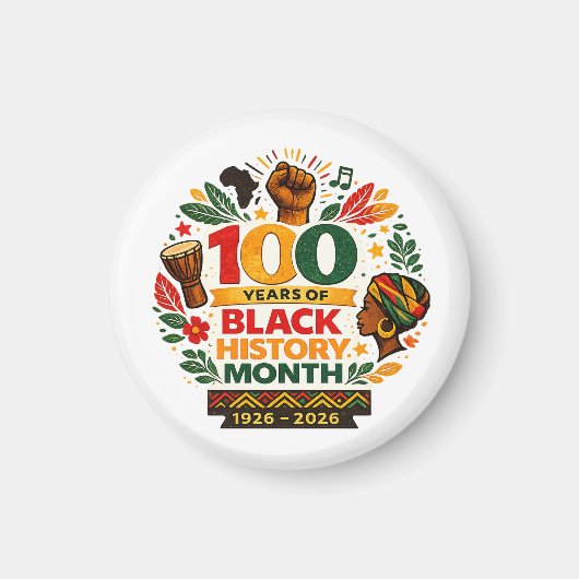 Black History Month Anniversary Magnet (Vorne)