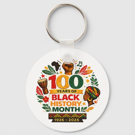 Black History Month Anniversary Schlüsselanhänger (Vorderseite)