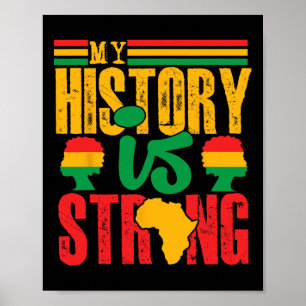 Black History Month Bekleidung Meine Geschichte Is Poster