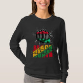 Black History Month BHM Afro Pride Hand Fist Black T-Shirt (Vorderseite)