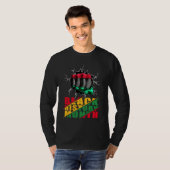 Black History Month BHM Afro Pride Hand Fist Black T-Shirt (Vorne ganz)