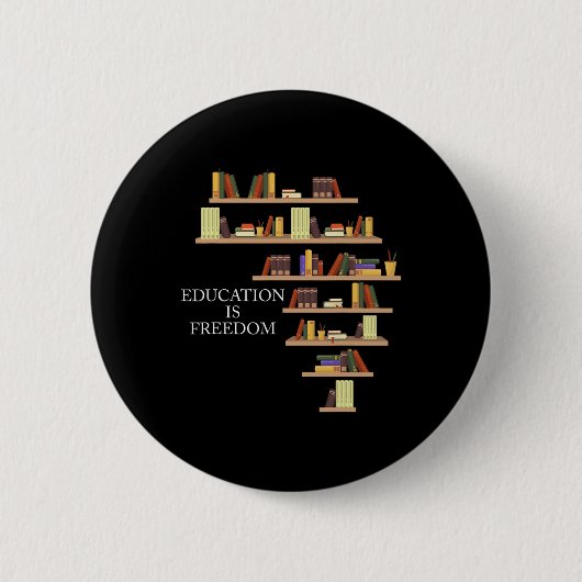 Black History Month Bildung Ist Freiheit Lehrer F Button (Vorderseite)