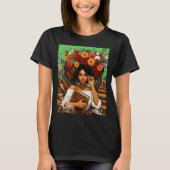 Black History Month Black Afro Girl Women Book Lov T-Shirt (Vorderseite)