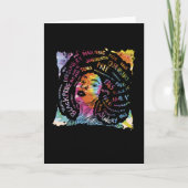 Black History Month Black Afro Woman Karte (Vorderseite)