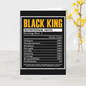 Black History Month Black King Nährwertangaben  Karte (Gelbe Blume)