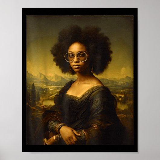 Black History Month Black Mona Lisa African Americ Poster (Vorne)