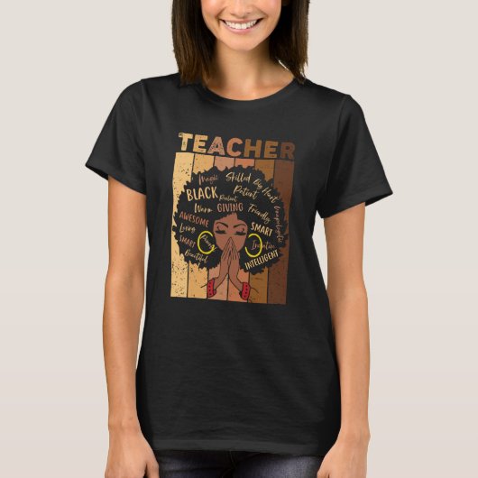 Black History Month Black Teacher Magic Black Quee T-Shirt (Vorderseite)