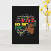 Black History Month Black Woman Afro Karte (Gelbe Blume)