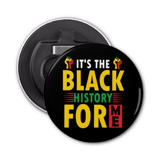 Black History Month Button Flaschenöffner (Vorderseite)