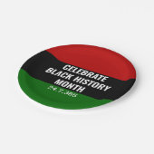 BLACK HISTORY MONTH Celebrate | Red Black Green Pappteller (Schrägansicht)