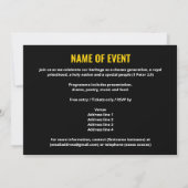 BLACK HISTORY MONTH Celebration BHM Event Einladung (Rückseite)