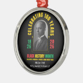 BLACK HISTORY MONTH CENTENNIAL 100 Years BHM Ornament Aus Metall (Links)