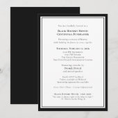 Black History Month Centennial Formal Fundraiser Einladung (Vorne/Hinten)