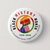 Black History Month Centennial Formal Patriotic Button (Vorderseite)