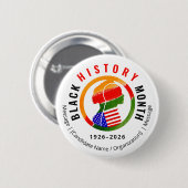 Black History Month Centennial Formal Patriotic Button (Vorne & Hinten)