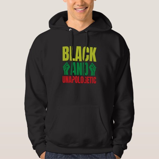 Black History Month Decorations Black and Unapolog Hoodie (Vorderseite)