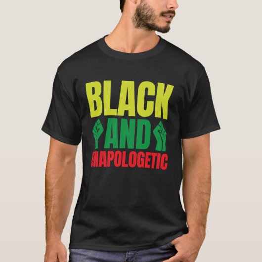 Black History Month Decorations Black and Unapolog T-Shirt (Vorderseite)