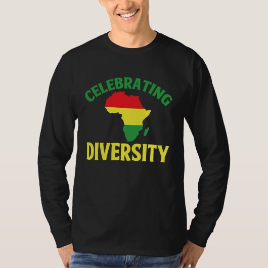 Black History Month Decorations Celebrating Divers T-Shirt (Vorderseite)
