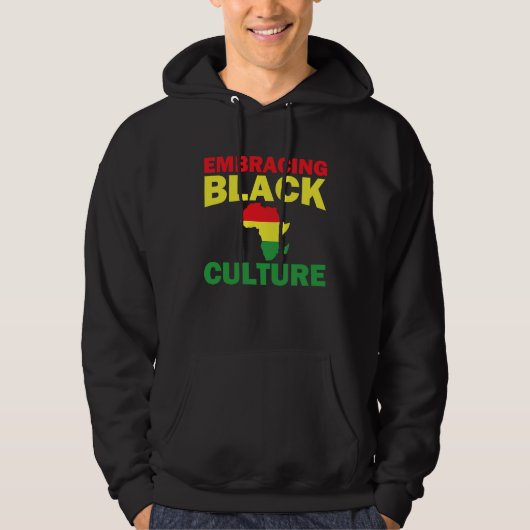 Black History Month Decorations Embracing Black Cu Hoodie (Vorderseite)