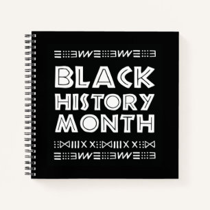 Black History Month entwirft afrikanische Grafik Notizblock