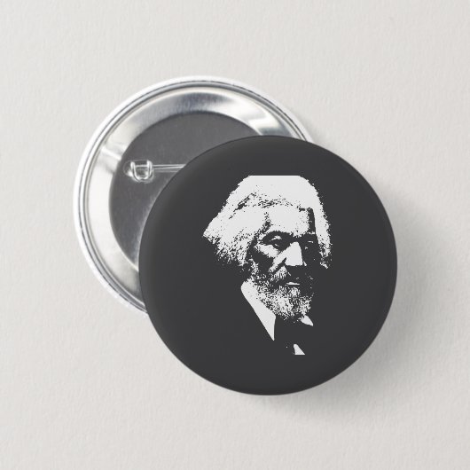 Black History Month Erick Dougl Silhouette T S Button (Vorne & Hinten)