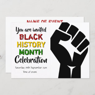 BLACK HISTORY MONTH Event Party Celebration Einladung