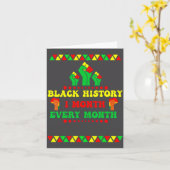 Black History Month Every Month Karte (Gelbe Blume)