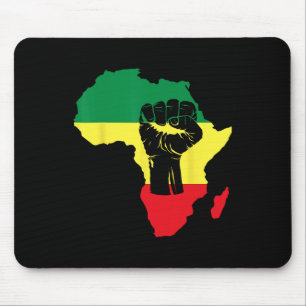Black History Month Feier Afrikanische Karte Faust Mousepad