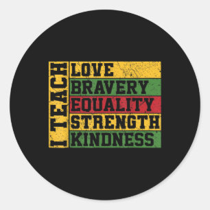 Black History Month feiern I Ich unterrichte schwa Runder Aufkleber