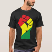 Black History Month Fist Black Power African Ameri T-Shirt (Vorderseite)