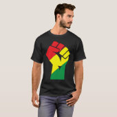 Black History Month Fist Black Power African Ameri T-Shirt (Vorne ganz)