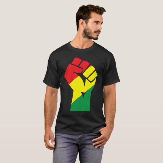 Black History Month Fist Black Power African Ameri T-Shirt (Vorne ganz)