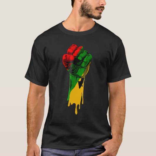 Black History Month Fist Black Power African Women T-Shirt (Vorderseite)