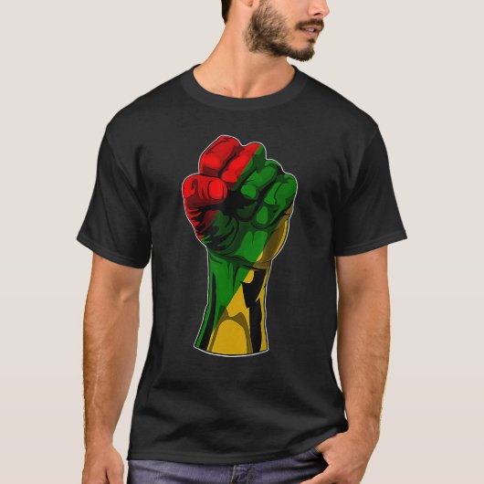 Black History Month Fist Black Power African Women T-Shirt (Vorderseite)