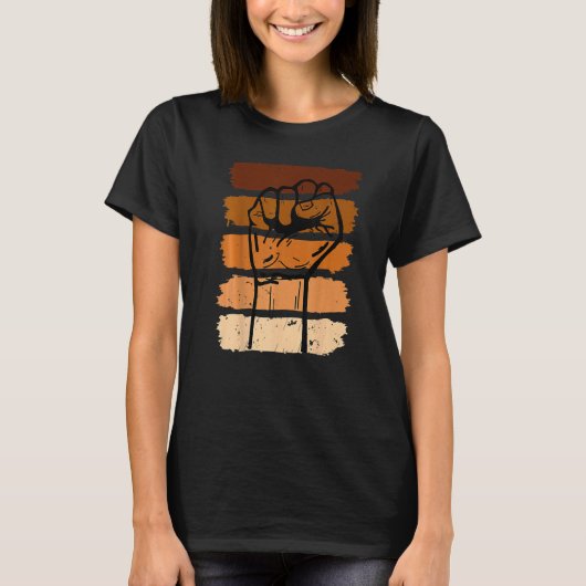 Black History Month Fist Gift Women Men Kids Premi T-Shirt (Vorderseite)