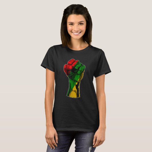Black History Month Fist Women Men Kids T-Shirt (Vorne ganz)