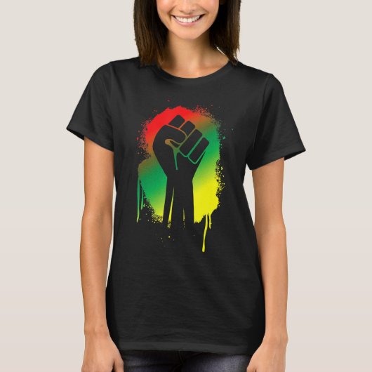 Black History Month For Men Women Kids African Pow T-Shirt (Vorderseite)