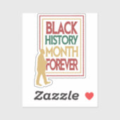 Black History Month Forever Typography Aufkleber (Blatt)