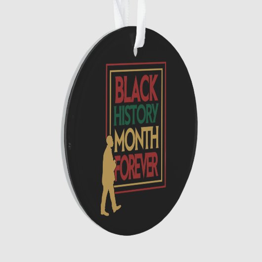 Black History Month Forever Typography Ornament (Vorderseite)