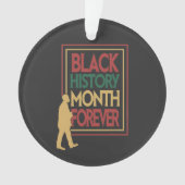 Black History Month Forever Typography Ornament (Vorderseite)