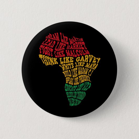 Black History Month Führer Black History Monat Button (Vorderseite)