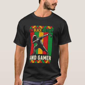 Black History Month Gamer Dabbing Boy Black Histor T-Shirt