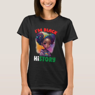 Black History Month Girl African Pride American T-Shirt